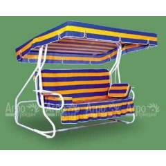 Трехместные садовые качели "ЛЮКС-М" с раскладывающейся спинкой в Тюмени