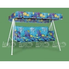 Трехместные садовые качели "СТАНДАРТ-М" с раскладывающейся спинкой в Тюмени