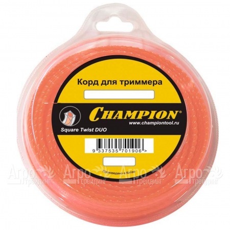 Корд триммерный Champion Square Twist Duo 2.4мм, 44м (витой квадрат)  в Тюмени