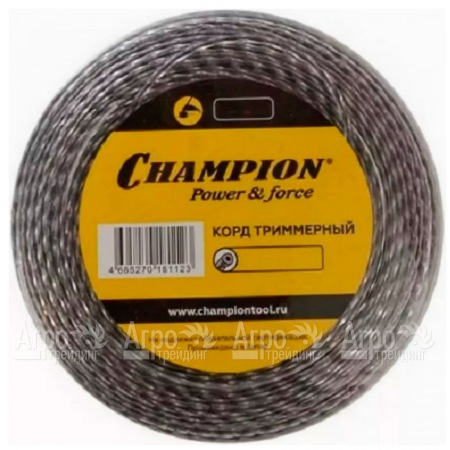 Корд триммерный Champion Tri-twist 3.0мм, 50м (витой треугольник)+нож  в Тюмени