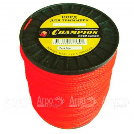 Корд триммерный Champion Twisted Square 2.4мм, 450м (витой квадрат)+нож  в Тюмени