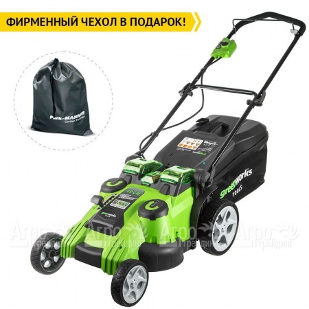 Газонокосилка аккумуляторная GreenWorks G40LM49DBK4  в Тюмени