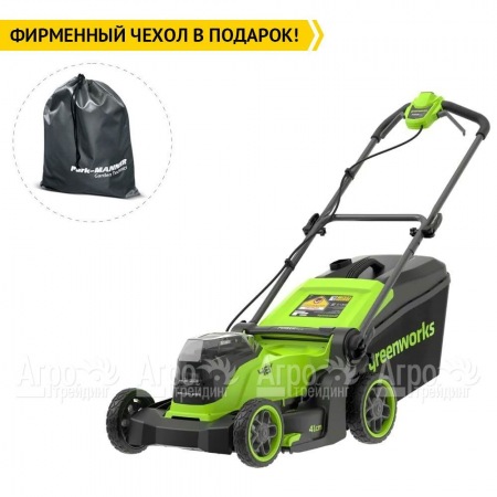 Газонокосилка аккумуляторная GreenWorks GD24X2LM411 2х4 Ач  в Тюмени