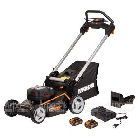 Газонокосилка аккумуляторная Worx WG748E в Тюмени