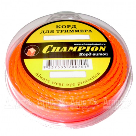 Корд триммерный Champion Twisted Square 2.4мм, 12м (витой квадрат) в Тюмени