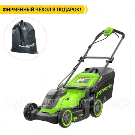 Газонокосилка аккумуляторная GreenWorks GD40LM411 4 Ач в Тюмени