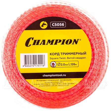 Корд триммерный Champion Square Twist Duo 2.0мм, 126м (витой квадрат)+нож  в Тюмени