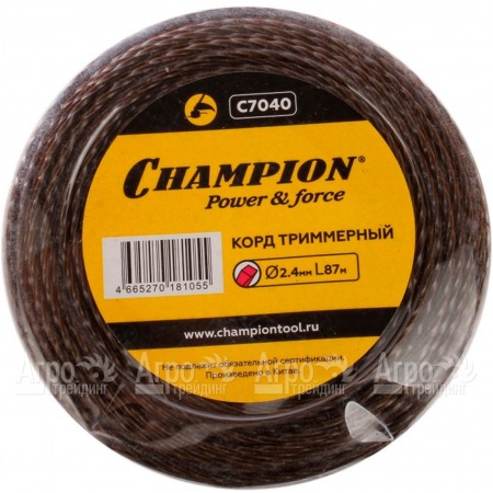 Корд триммерный Champion Magic 2.4мм, 87м (витой квадрат)+нож  в Тюмени