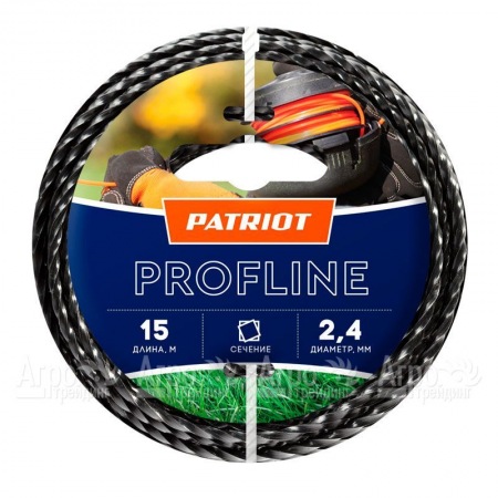 Леска триммерная Patriot Profline D 2.4 мм L 15 м  в Тюмени